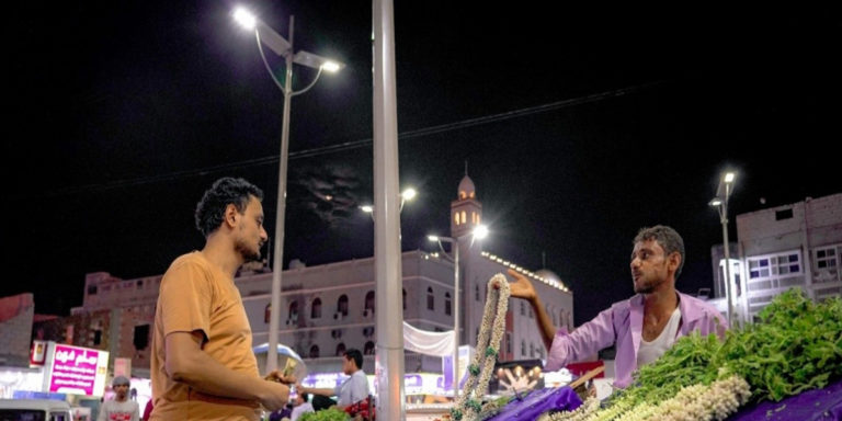 People in Yemen are overjoyed to see street lights