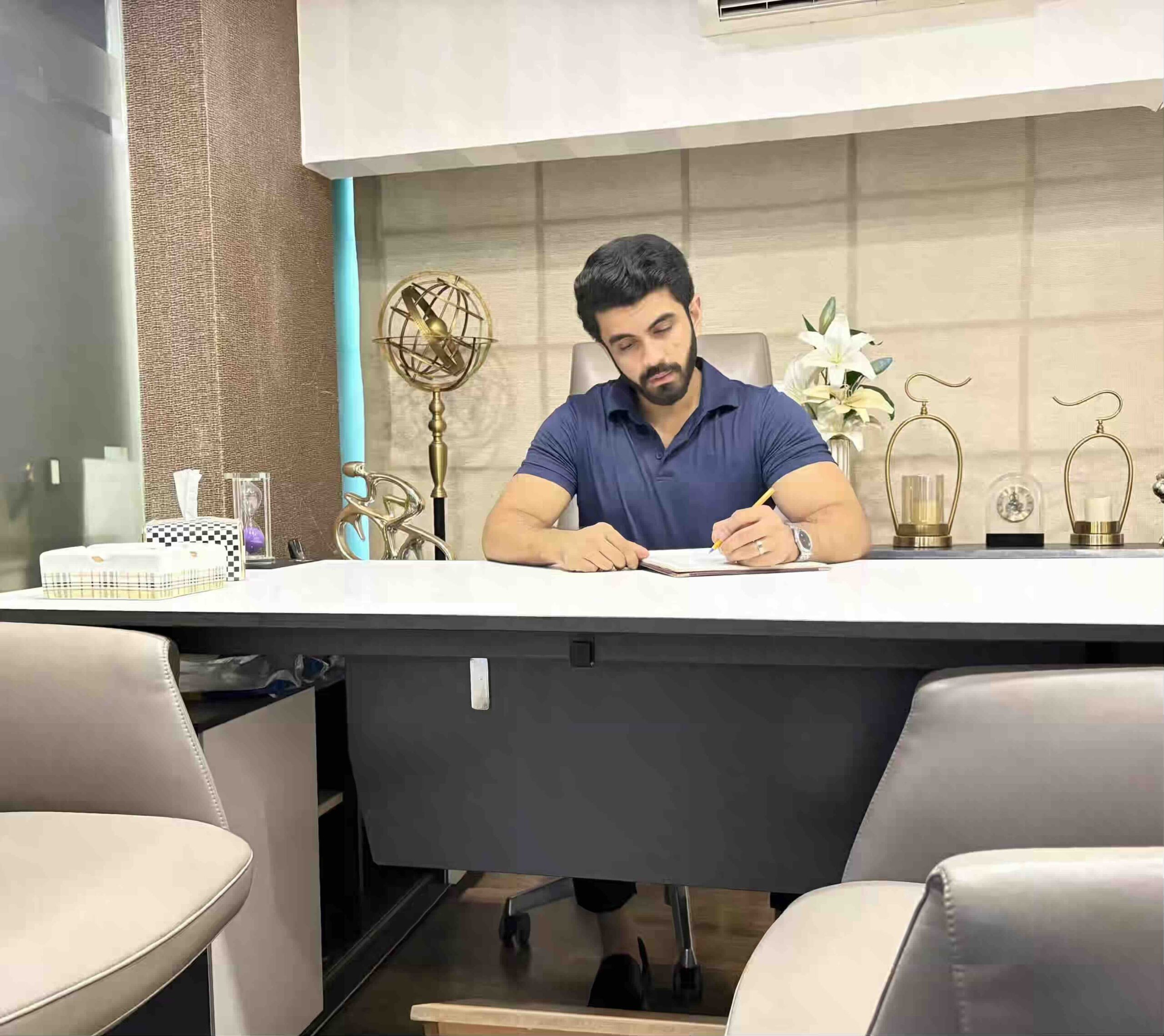 General Manager Rafay Choudhary at c3 fitness club in karachi