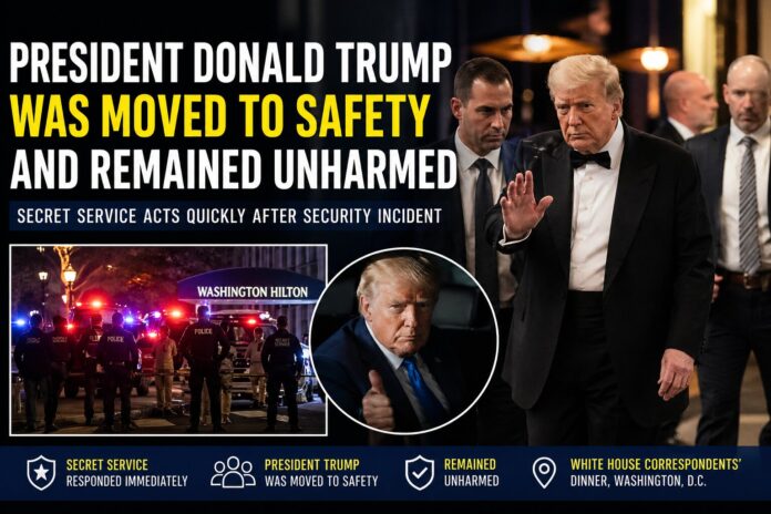 Trump moved to safety after incident