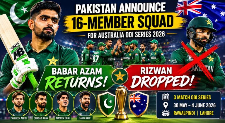 Pakistan announces squad for Australia ODI